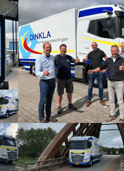 Een gloednieuwe Dinkla-vrachtwagen